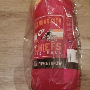 Kansas City Chiefs NFL Football Soft Fleece Throw 50 X 60 Seal Attached New